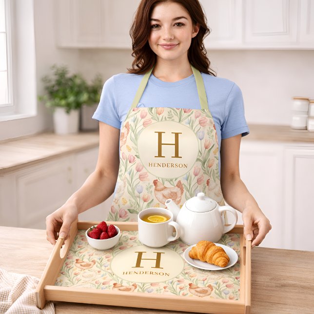 Personalisierte Farmhouse-Monogramm-Schürze Schürze (Von Creator hochgeladen)