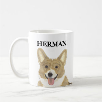 Personalisierte Fauna und Weißkorgi Kaffeetasse