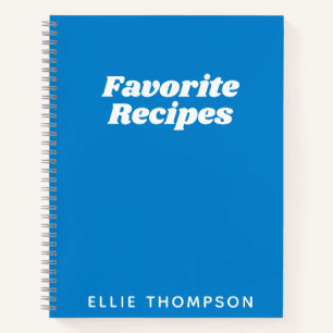 Personalisierte Favoritenrezepte Typografie in Bla Notizbuch