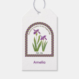 Personalisierte Februargeburtstags-Blume  Geschenkanhänger