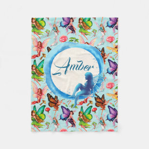 Personalisierte Feen Fleecedecke