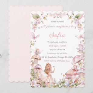 Personalisierte Feen-Geburtstagsfeiern Einladung