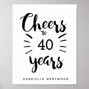Personalisierte Feier bis 40 Jahre Poster