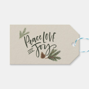 Personalisierte Feiertags-FriedensLiebe und Geschenkanhänger
