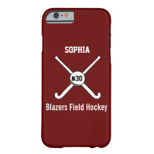 Personalisierte Feld-Hockey-Team-Namen-Jersey-Zahl Barely There iPhone 6 Hülle