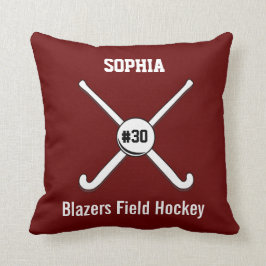 Personalisierte Feld-Hockey-Team-Namen-Jersey-Zahl Kissen