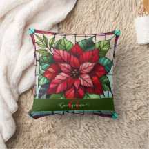 Personalisierte festgehaltene Gläser Poinsettia