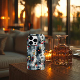 Personalisierte Festliche Berries und Schneeflocke Case-Mate iPhone 14 Pro Hülle
