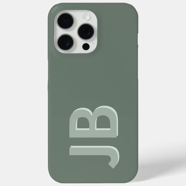 Personalisierte fett-Anfangsmonogramm Case-Mate iPhone Hülle (Rückseite)