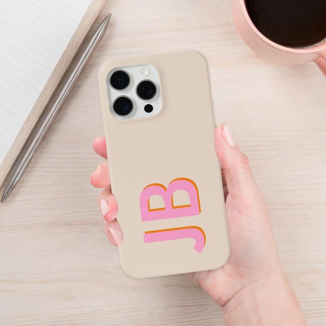 Personalisierte fett-Anfangsmonogramm Case-Mate iPhone Hülle (Von Creator hochgeladen)