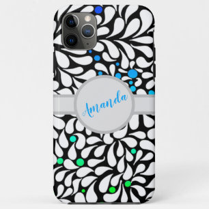 Personalisierte fette moderne Blume Blau aquamarin Case-Mate iPhone Hülle