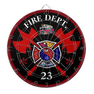 Personalisierte Feuerwehr Dartscheibe