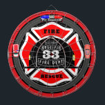 Personalisierte Feuerwehr Helm City Side Dartscheibe<br><div class="desc">Der perfekte Feuerwehrmann inspirierte das Dartboard für den Feuerwehrmann oder Feuerwehrmann der Familie. Vollständig anpassbar! Viel Spaß! *Wir danken Ihnen für Ihren Service,  wenn Sie in irgendeiner Form bedient haben!</div>