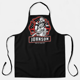 Personalisierte Feuerwehrfeuerfestungsflagge Schürze