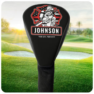 Personalisierte Feuerwehrmann-Feuerwehr-Abteilung  Golf Headcover