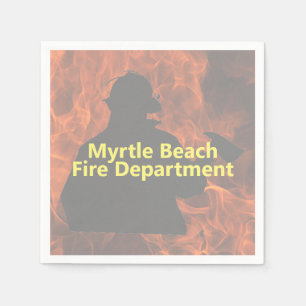 Personalisierte Feuerwehrmänner Napkins Serviette