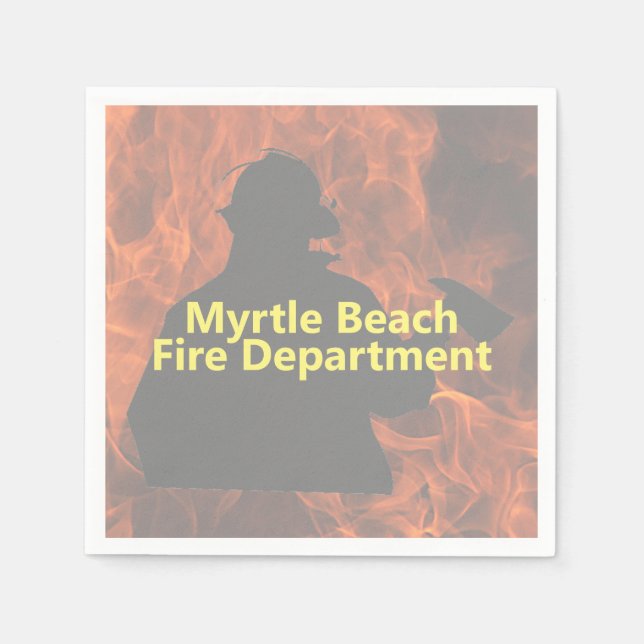 Personalisierte Feuerwehrmänner Napkins Serviette (Vorderseite)