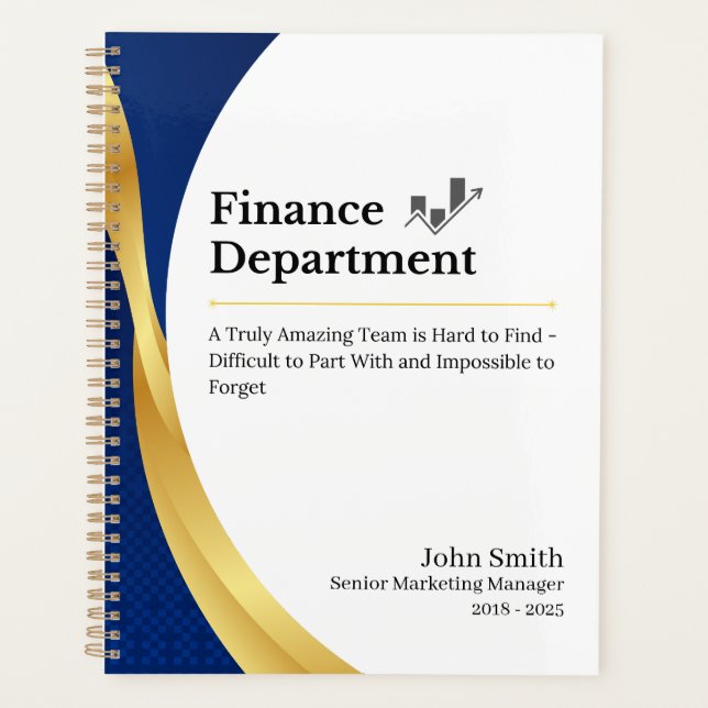 Personalisierte Finanzabteilung Planer (Vorderseite)