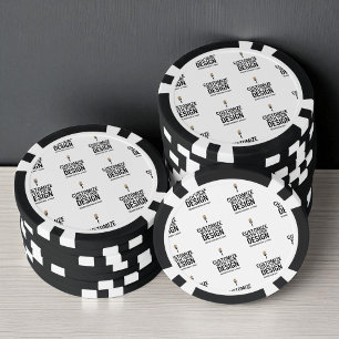 Personalisierte Firmen-Branding-Minimalist Pokerchips