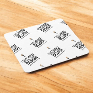 Personalisierte Firmen-Branding-Minimalist Rechteckiger Pappuntersetzer