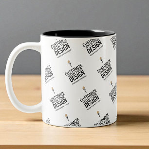 Personalisierte Firmen-Marke Minimalistisch Benutz Zweifarbige Tasse