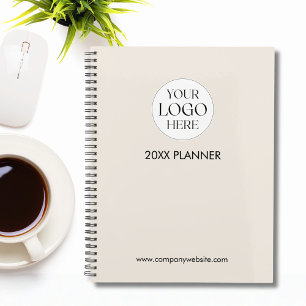 Personalisierte Firmenlogo-Vorlage Beige Planer
