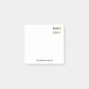 Personalisierte Firmenlogos und Hinweise zur Textb Post-it Klebezettel