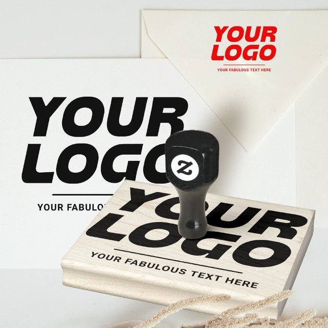 Personalisierte Firmenlogos und Texte im Großforma Gummistempel (custom-business-logo-rubber-stamp)