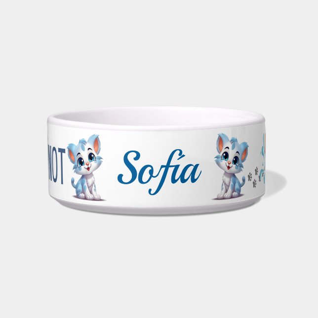 PERSONALISIERTE Fisch, nicht katzenmousse Napf (Vorderseite)