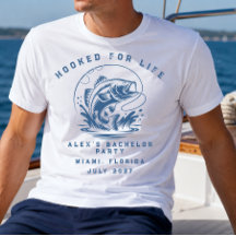 Personalisierte Fisch-Themen-Angler-Junggesellenab