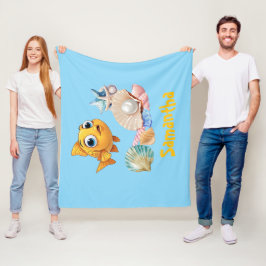 Personalisierte Fischdecke | Benutzerdefinierter O Fleecedecke