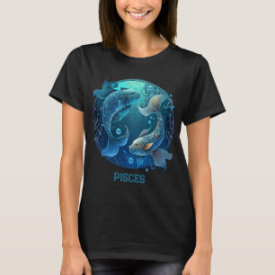 Personalisierte Fische Zodiac Geburtstagsgeschenk T-Shirt