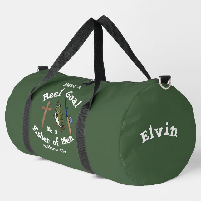 Personalisierte Fischer von Männern Duffle Bag (Linke Ecke)