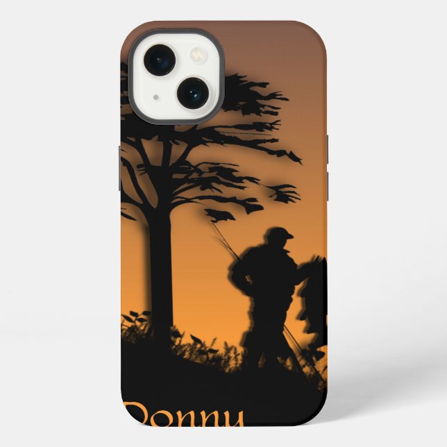 Personalisierte Fischerei iPhone Hülle (Rückseite)
