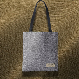 Personalisierte Fischgrät-Tweed-Archivarin-Tasche