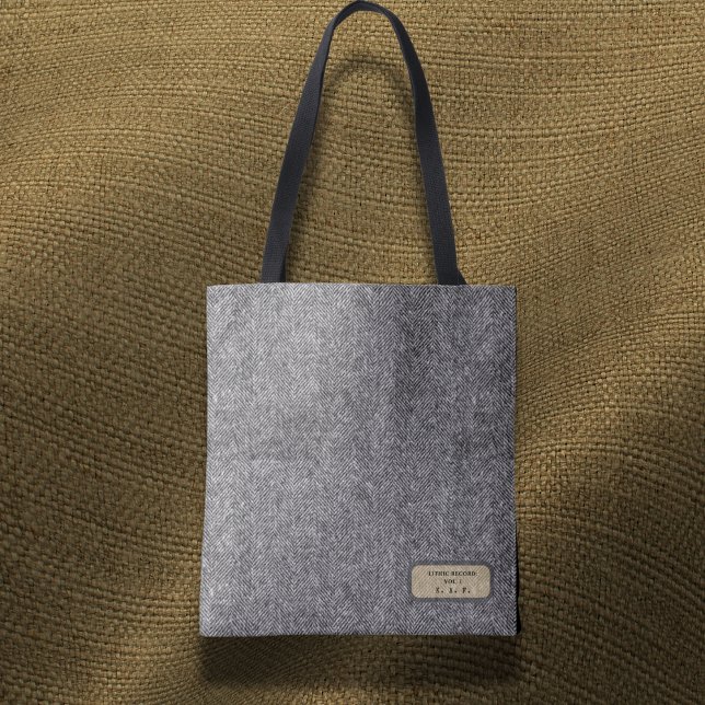 Personalisierte Fischgrät-Tweed-Archivarin-Tasche (Von Creator hochgeladen)