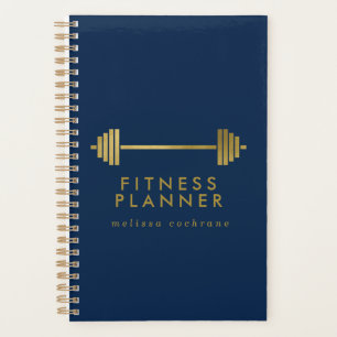 Personalisierte Fitness von Navy und Gold Planer