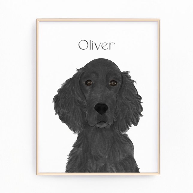 Personalisierte Flachdecke Retriever Art Fotodruck (Von Creator hochgeladen)