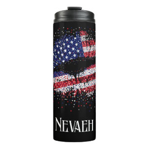 Personalisierte Flag Lippen Thermosbecher