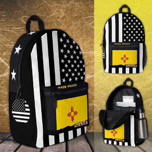 Personalisierte Flag-Tasche aus New Mexico, amerik Bedruckter Rucksack