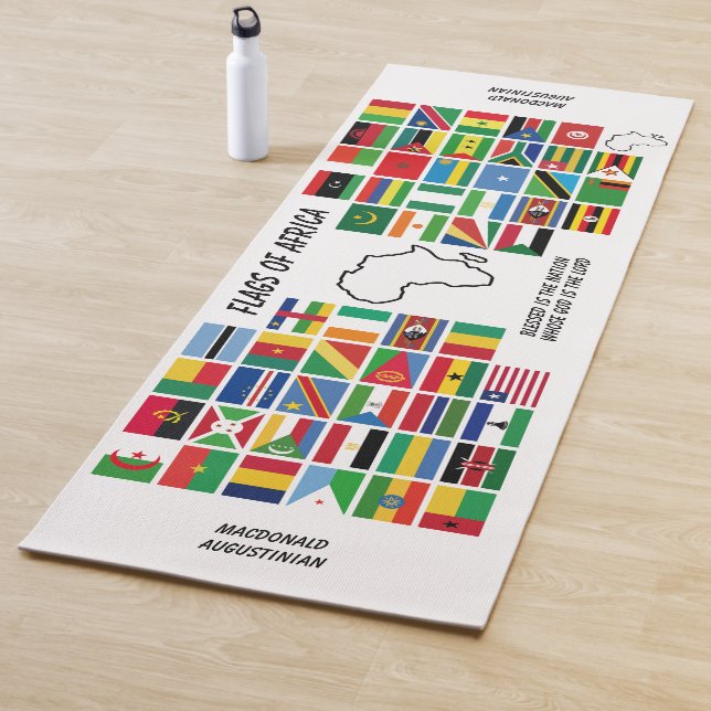 Personalisierte FLAGEN AFRIKAS White Yogamatte (Beispiel)