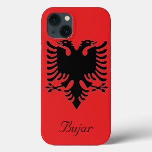 Personalisierte Flagge Albaniens Doppelhüllenadler iPhone 13 Hülle