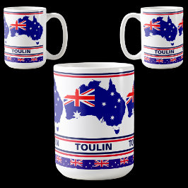 Personalisierte Flagge Australiens Kaffeetasse
