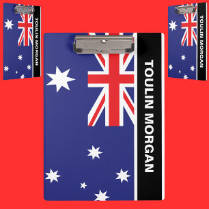 Personalisierte Flagge Australiens Klemmbrett