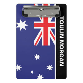 Personalisierte Flagge Australiens Mini Klemmbrett