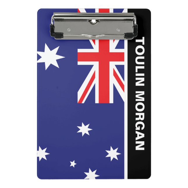 Personalisierte Flagge Australiens Mini Klemmbrett (Vorderseite)