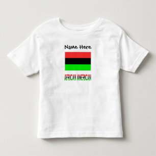 Personalisierte Flagge der afroamerikanischen Dias Kleinkind T-shirt