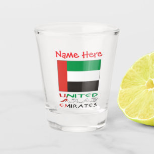 Personalisierte Flagge der Vereinigten Arabischen Schnapsglas