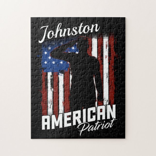 Personalisierte Flagge des amerikanischen Patriot  Puzzle (Vertikal)
