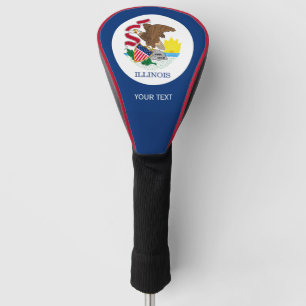 Personalisierte Flagge des Illinois-Staates auf Golf Headcover